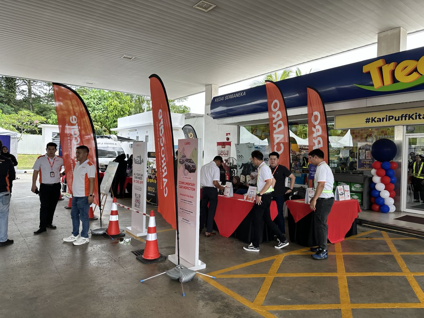 Carro Malaysia's car inspection booth at Petron MRR2 Kepong station