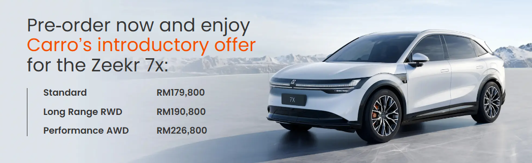 Zeekr 7X Carro Introductory Offer